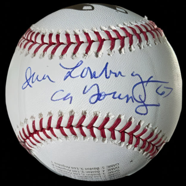 Jim Lonborg Signed 2018 World Series Baseball w/Cy Young Inscription - Beckett COA